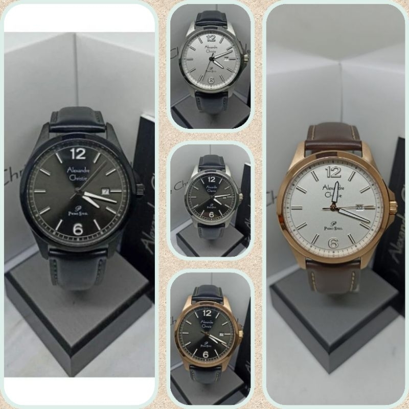 Jam Tangan Pria Alexandre Christie 1029 AC1029 AC 1029 Tali Kulit