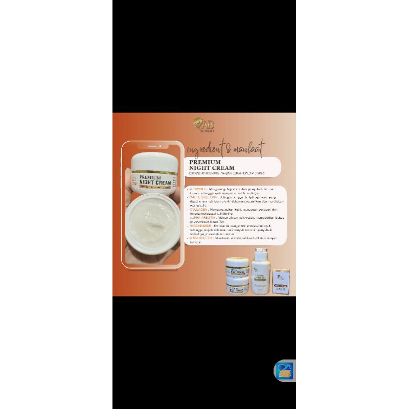 night cream glow up by ab