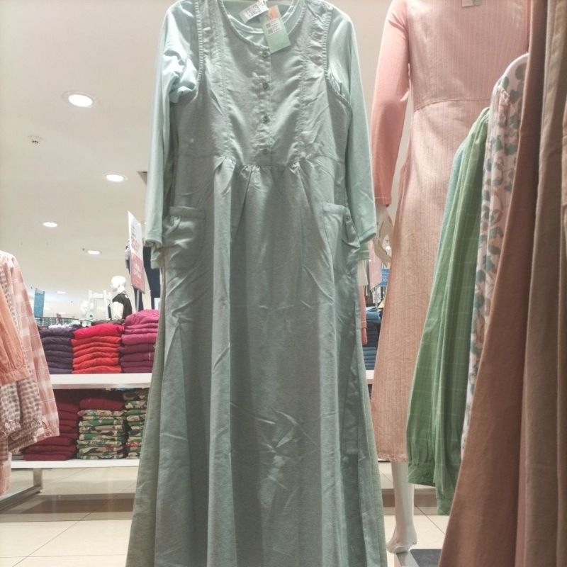 gamis exit dewasa  motif overall