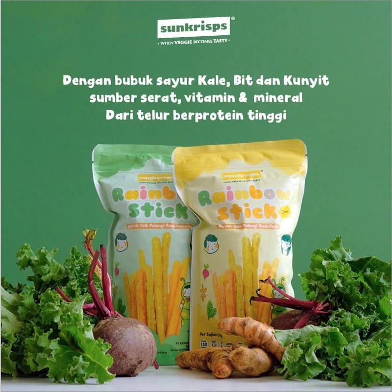 

Rainbow Stick / Sunkrisps / Stik Sayur / Stik Keju - 50gram