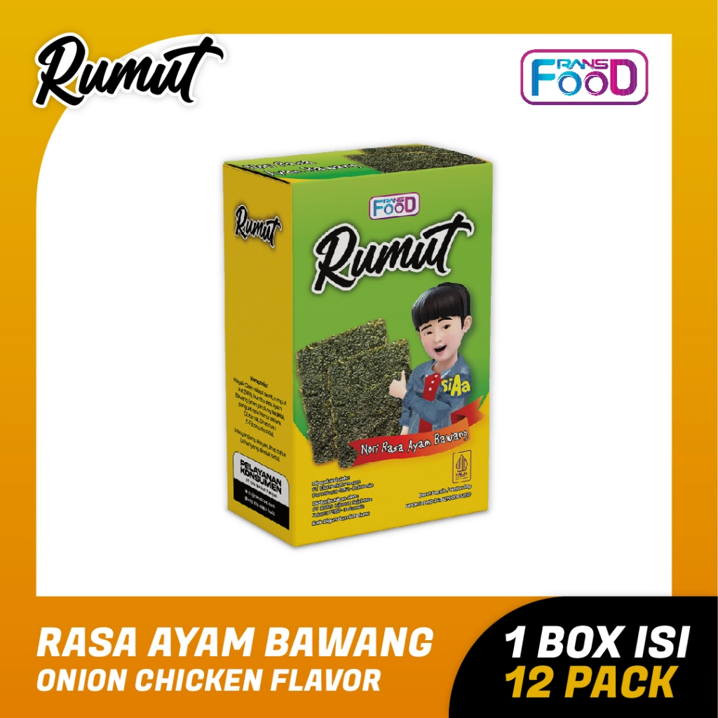 

Rumut Goreng 10gr - Rumput Laut Goreng Praktis Lebih Besar Isi 2