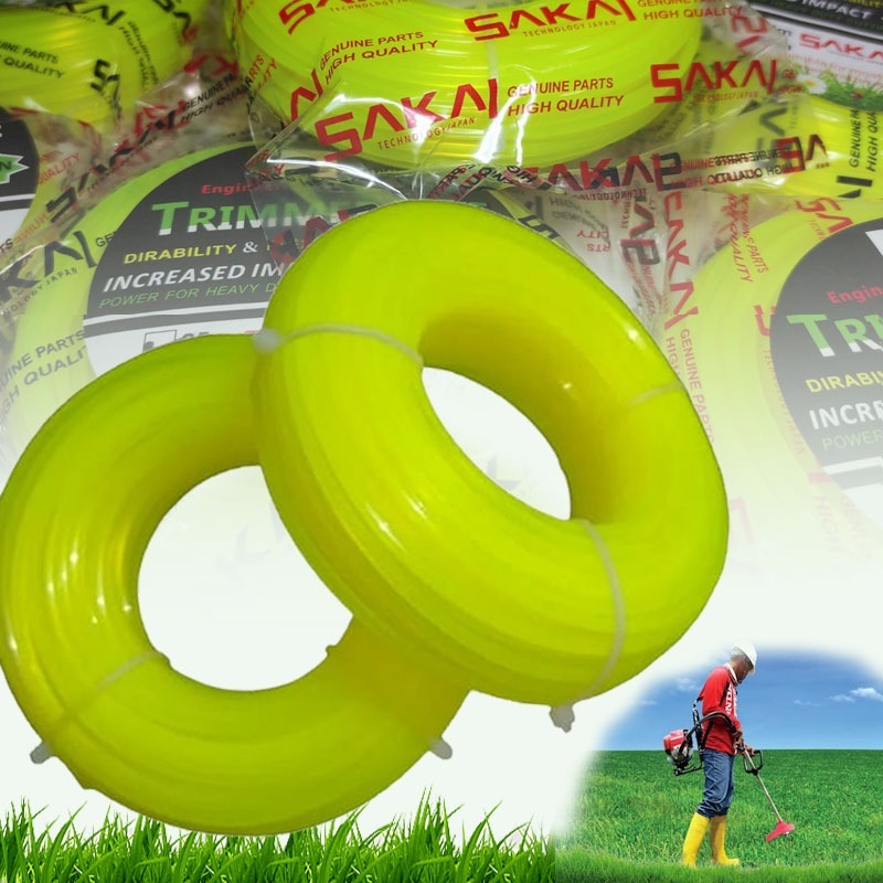 IDEKU  Nilon Potong Rumput Nylon Line 50 Meter / Tali Senar Mesin Potong Rumput / Nylon Cutter Trimm