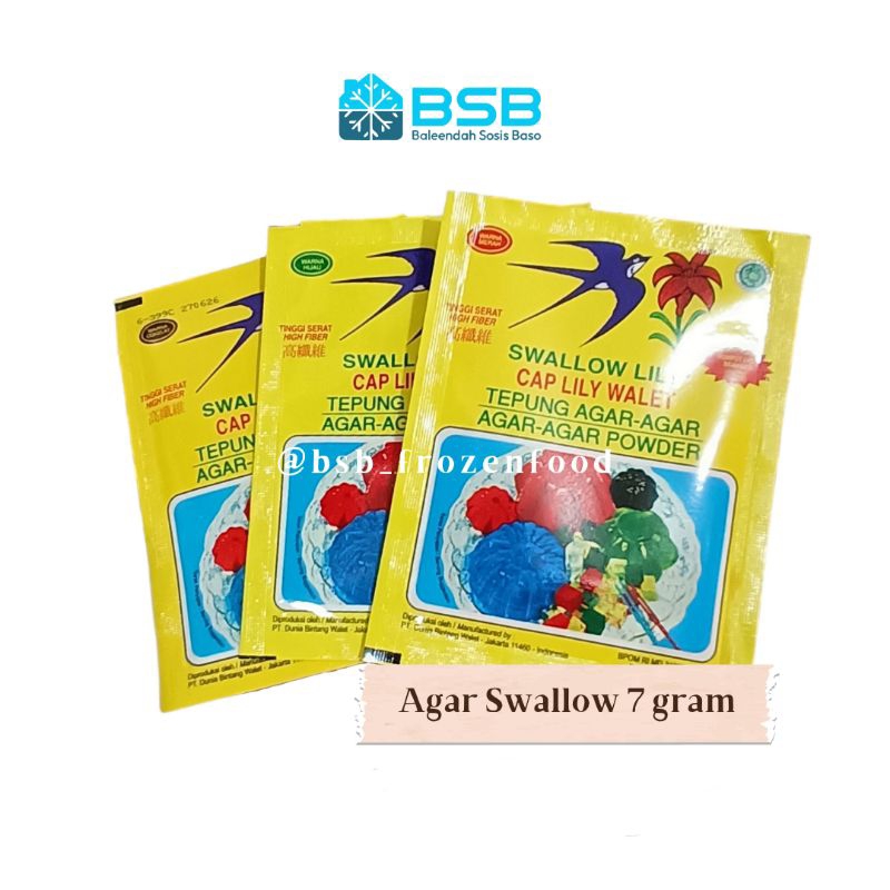 

Agar Agar Swallow Sun Double Powder kemasan 7 gram