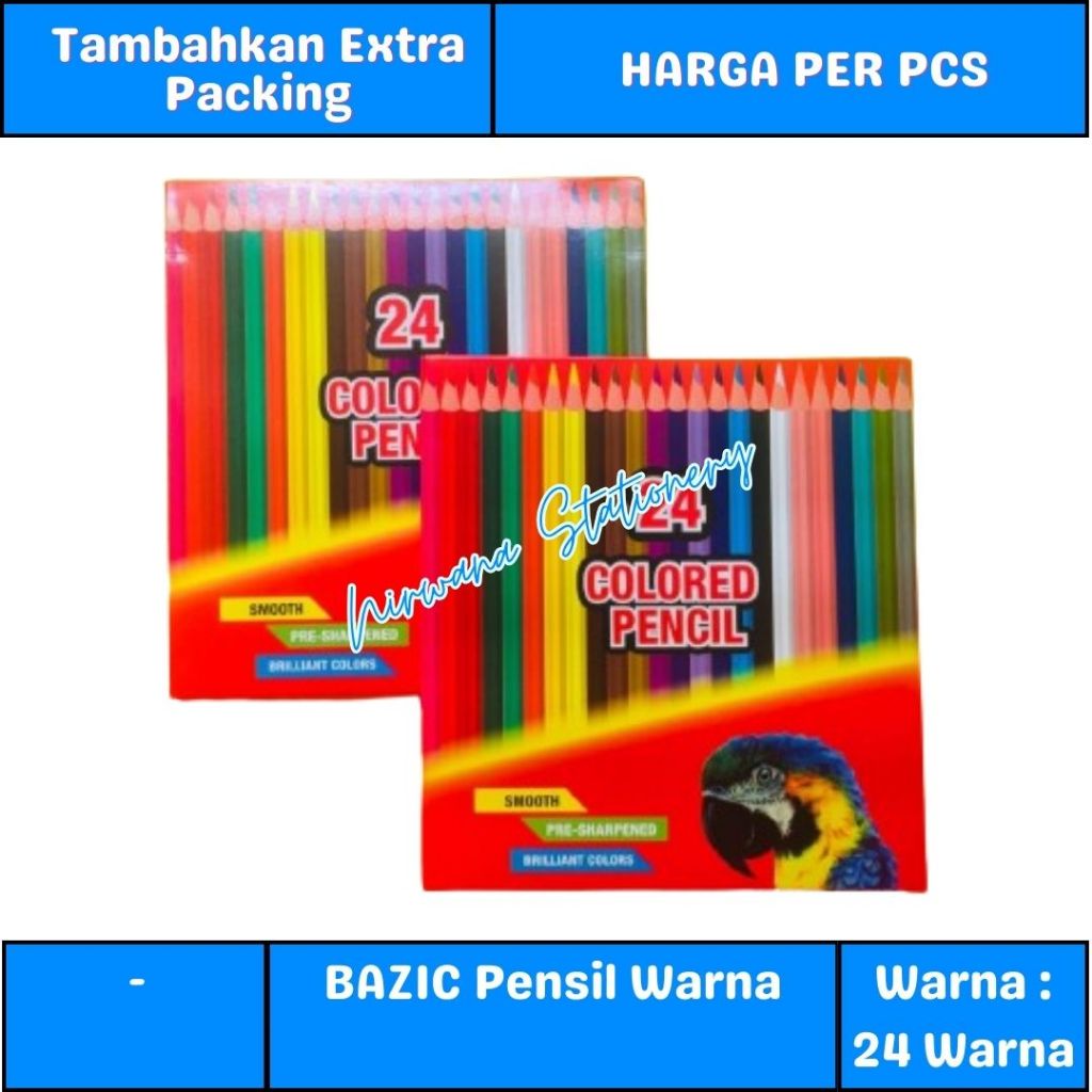 

Bazic Pensil Warna 24 Warna