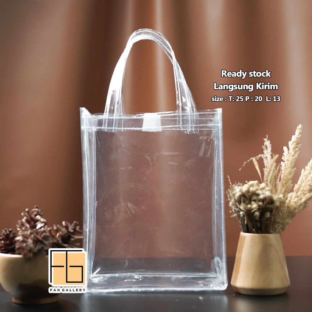 

Tas Mika Transparan Premium ukuran T25 P20 L13