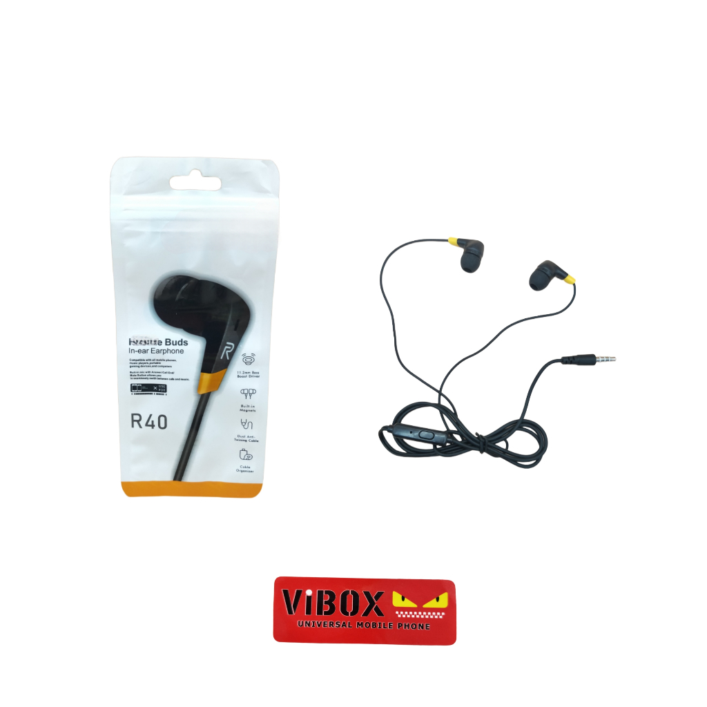 GROSIR HEADSET REALME BUDS R40 EXTRA BASS HANDSFREE REALME R40 STEREO EARPHONE REALME R-40 [MPG]