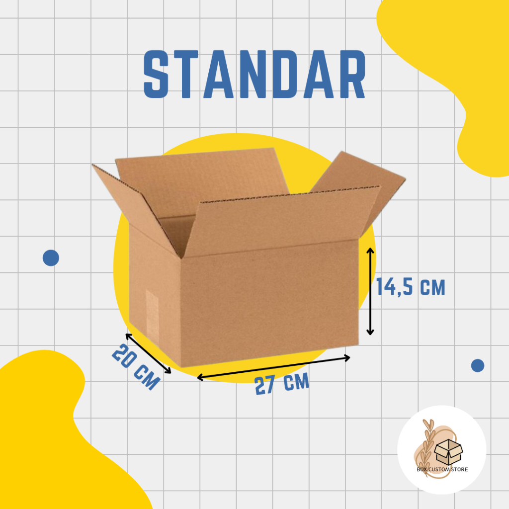 

Kardus / Box Packing Standar Polos Produk Ukuran 27cm x 20cm x 14.5cm