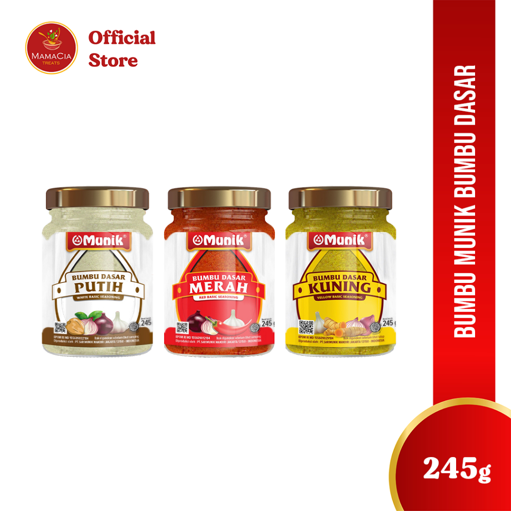 

Bumbu Dasar MUNIK Merah Putih Kuning Botol 245 gr