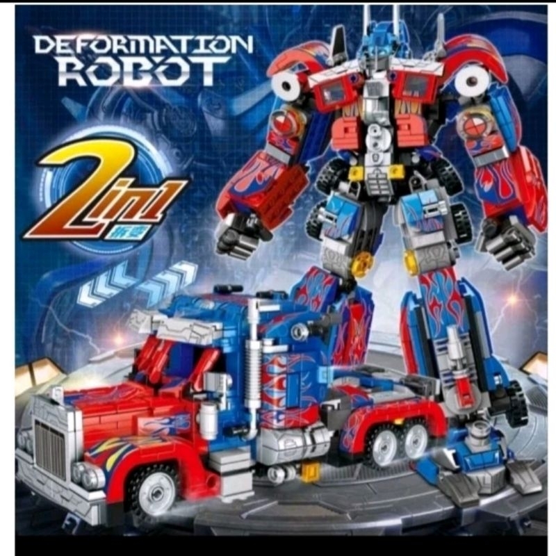 Mainan Balok Susun Bricks Transformer Bumblebee Optimus