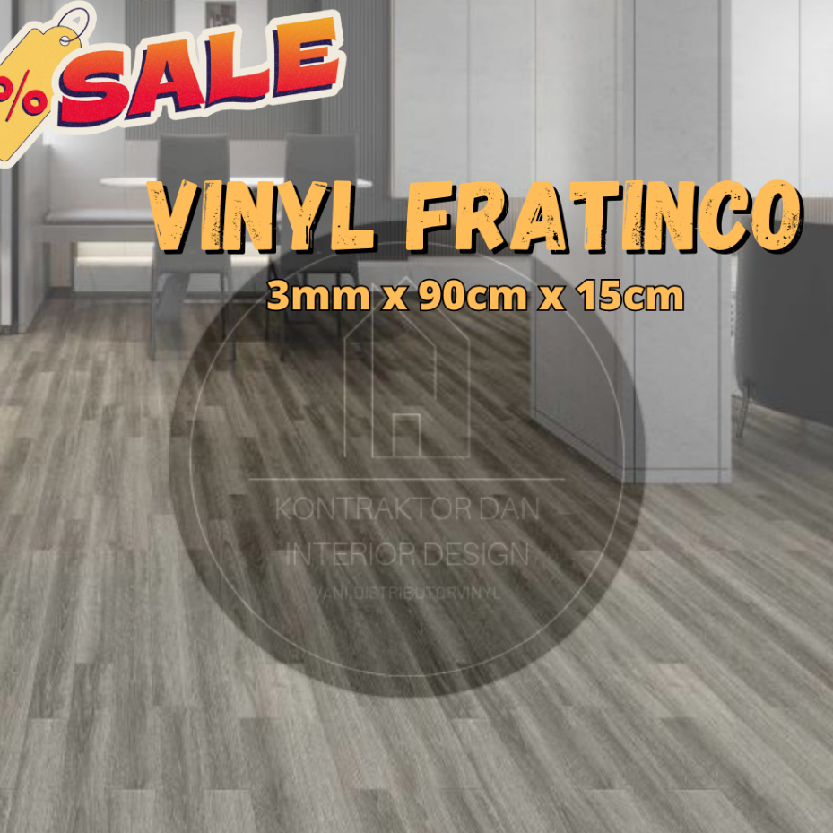 Vinyl Flooring/Lantai Vinyl Kayu Murah Fratinco Tebal 3mm