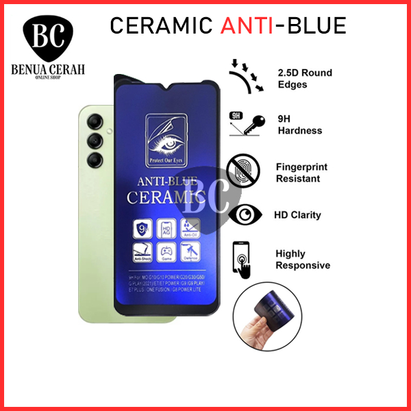 ANTI GORES- ASUS ZENFONE MAX PRO M1 / MAX PRO M2 / MAX M2 - MATTE BLUE CERAMIC ANTIBLUE - BENUA CERA