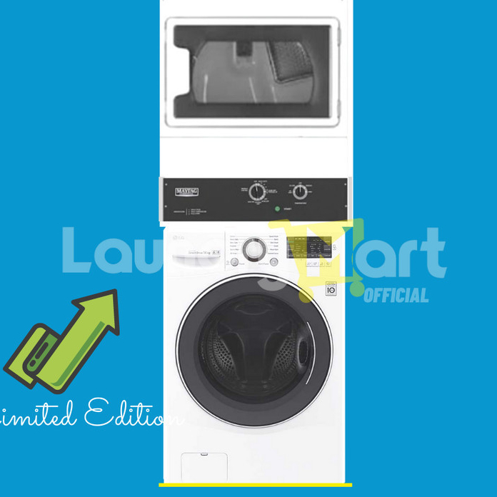 PAKET LAUNDRY LG15KG & MAYTAG PINTU KACA