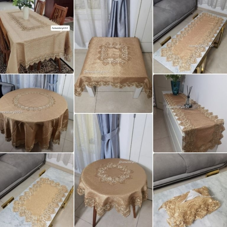 ART S29N taplak meja katun renda meja makan taplak meja panjang
