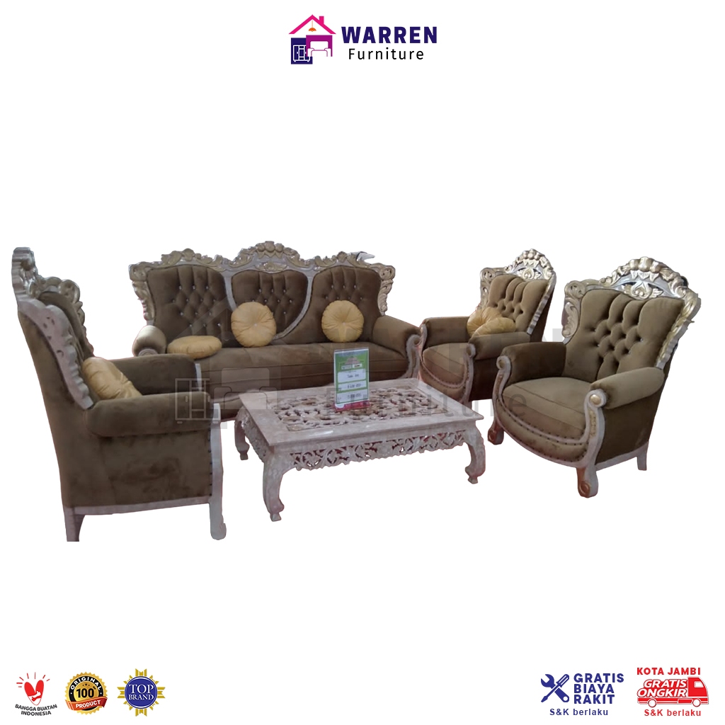 Sofa / Kursi Tamu Kayu Jati Turki 3111 Marmer
