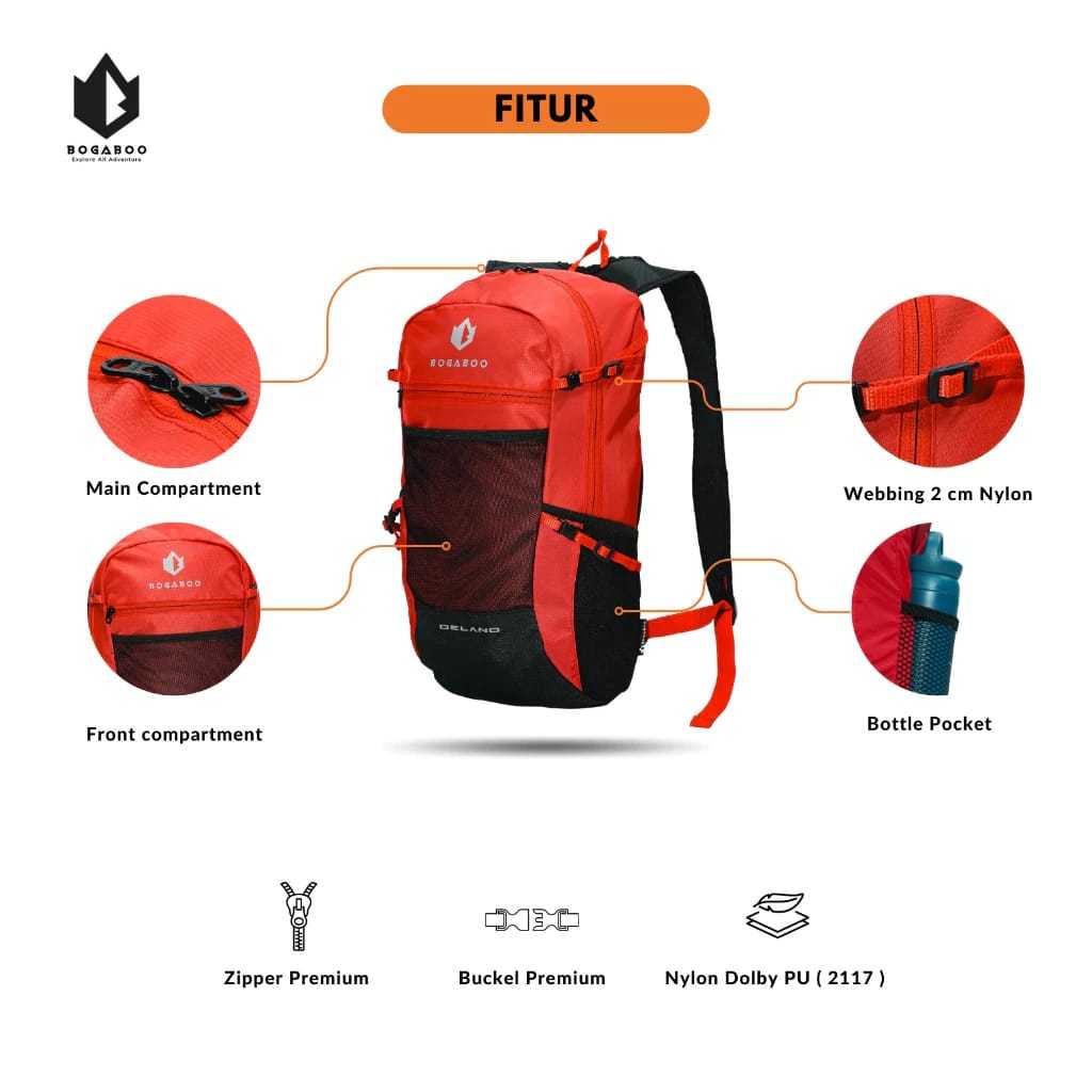 Tas daypack bogaboo delano 22 L - tas sekolah - tas summit - daypack summit - tas gunung