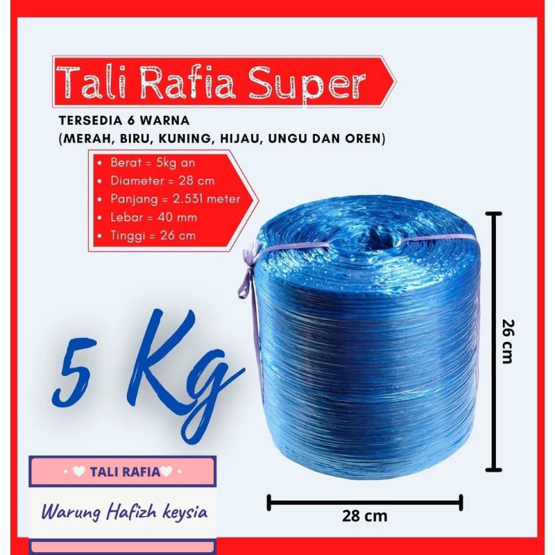 

tali rafia plastik warung Hafizh keysia super warna glossy