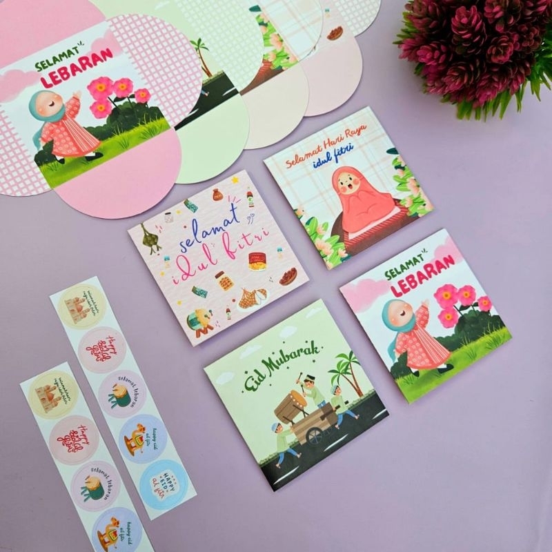 

isi 10 pcs amplop lebaran viral motif terbaru/amplop baling baling viral/amplop idul Fitri segi empat