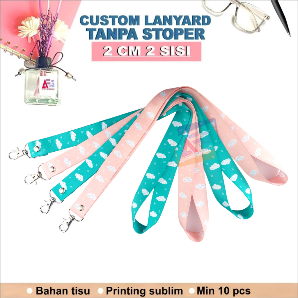 

Tali Lanyard id card custom 2cm sisi tanpa stoper/cetak tali lanyard printing sublim/gantungan custom/kalung custom/tali lanyard