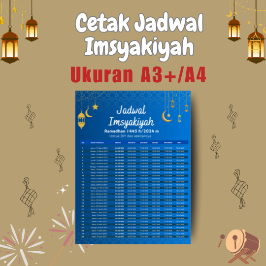 

CETAK JADWAL IMSYAKIYAH - RAMADHAN 1445 H/ 2024 M PRINT JADWAL IMSAKIYAH