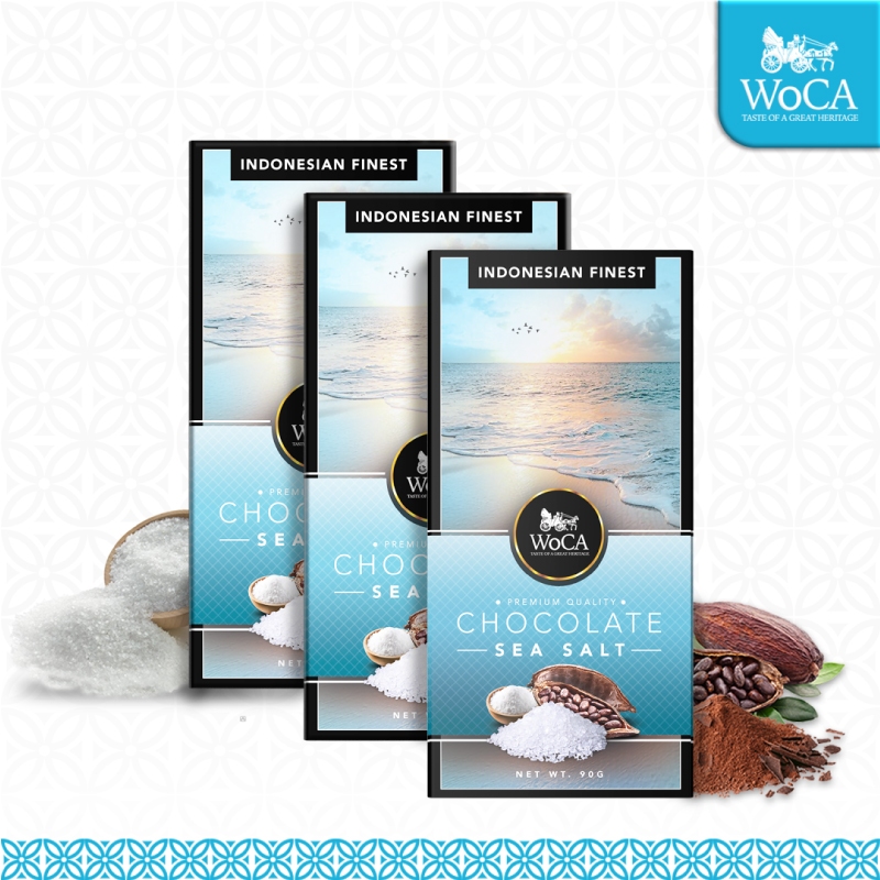 

WoCA Premium Chocolate Indonesian Finest Sea Salt 90 gr X 3 Bars