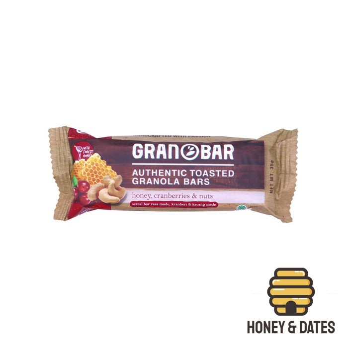 

Granobar Honey, Cranberries & Nuts 35 gr