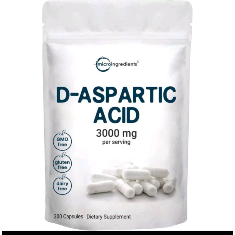 Microingredients!!D-ASPARTIC ACID 3000Mg Original USA isi 300Capsule