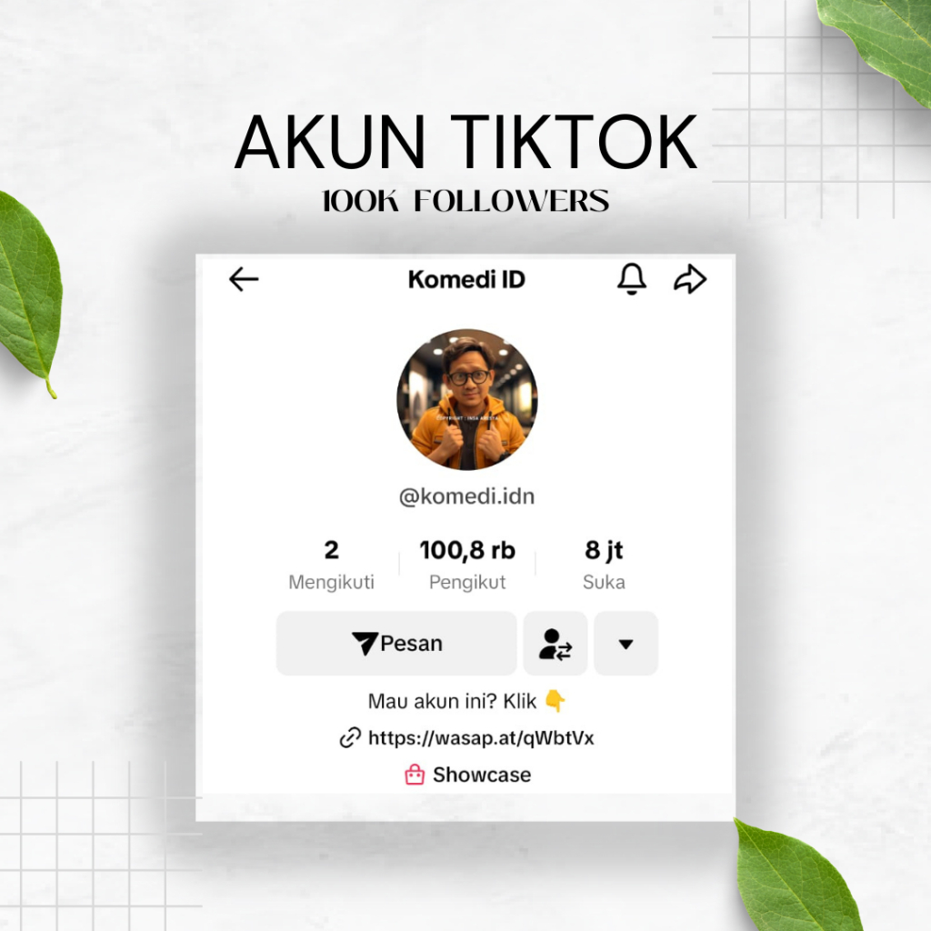 Free Gift - Akun Tiktok 100k Followers