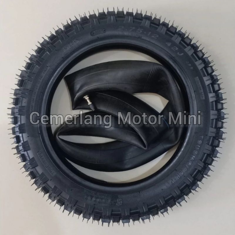 Ban Luar Dan Dalam 2.75 - 12 (depan ) Motor Mini Trail 4tak 50cc
