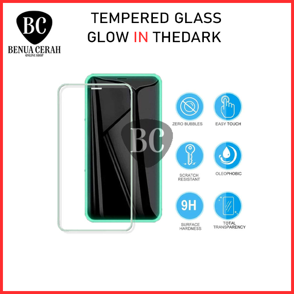TEMPERED GLASS GLOW IN THE DARK REDMI NOTE 11 11 PRO 10 10S 10 PRO NOTE 9 9 PRO 8 8 PRO 7 7 PRO - CE