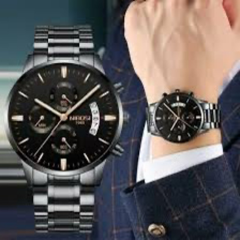 jam tangan silver parlent