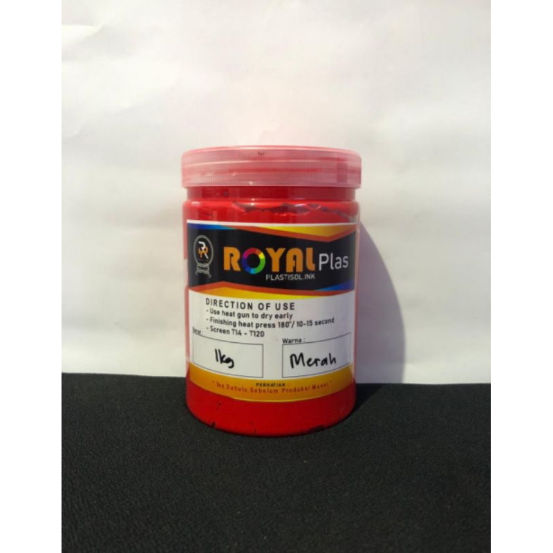 

Plastisol Tinta Sablon Merah Eco Royalplas @1kg
