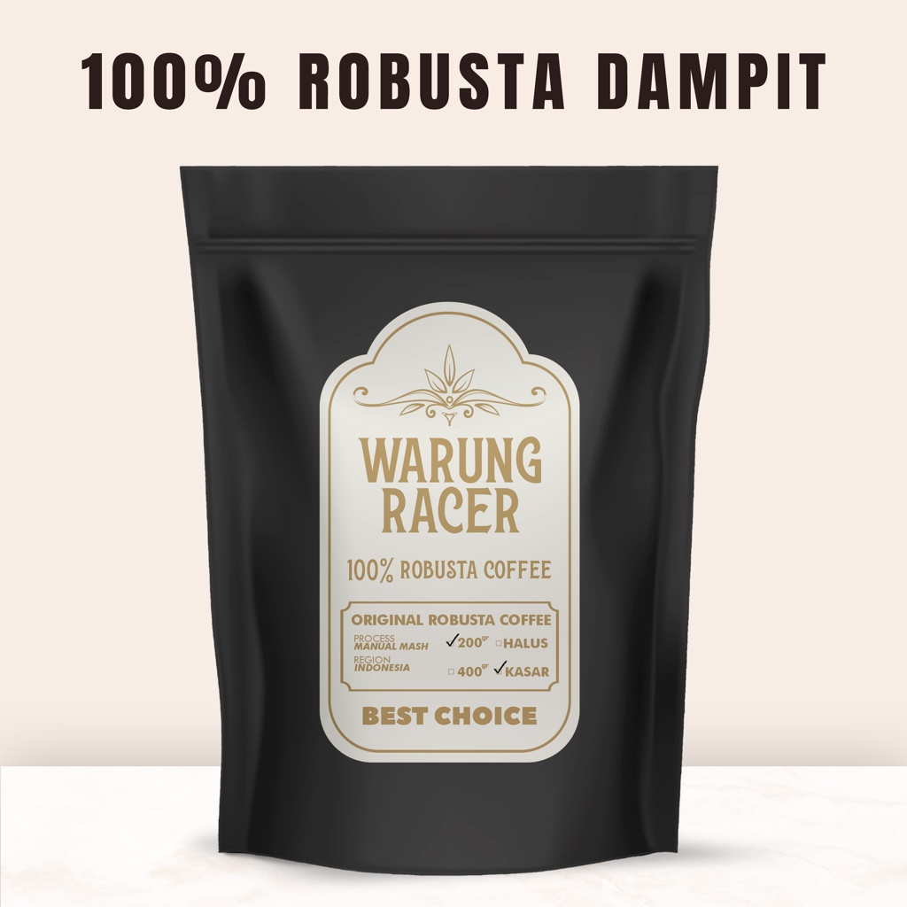 

KOPI ROBUSTA KOPI BUBUK. KOPI DEPLOK WARUNG RACER 200g