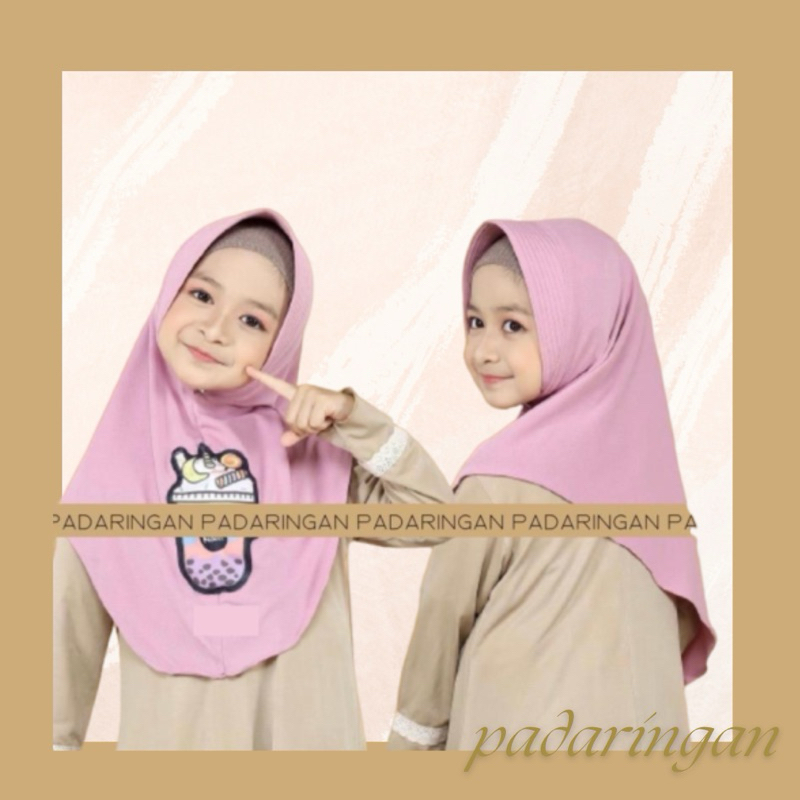 hijab anak perempuan BOBA 3- 6 tahun / kerudung anak permpuan / jilbab anak perempuan  krudung anak 