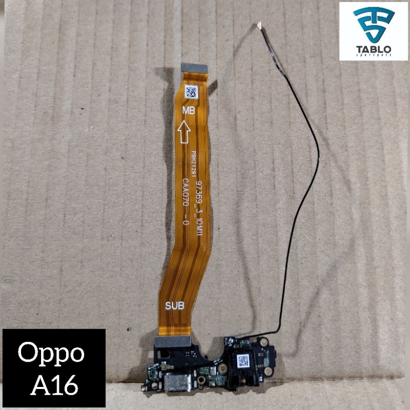 Papan konektor cas flexibel antena Oppo A16 Original copotan hp
