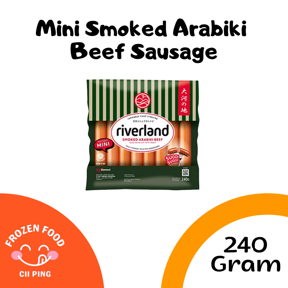 

Riverland Smoked Arabiki Beef Sausage / Sosis Ala Jepang 360 gr / Frozen Food