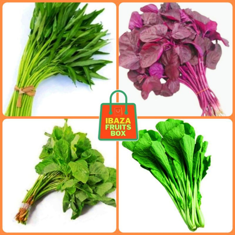 

Sayur Daun Katuk, Bayam Hijau, Bayam Merah, Kangkung, Caisim, Sayur Segar Ibaza fruitsBOX