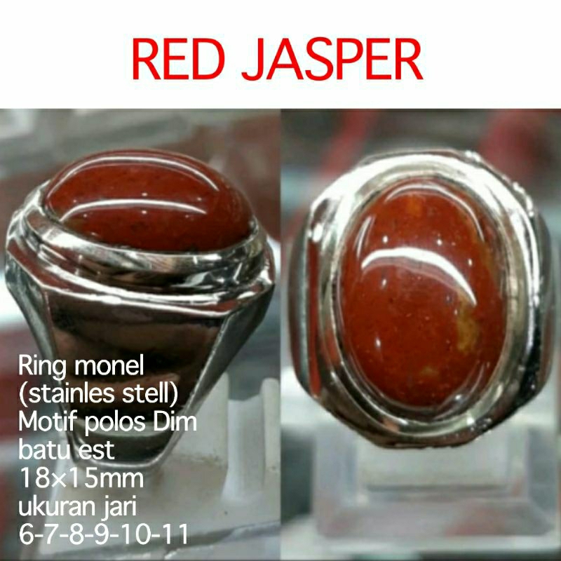 BATU CINCIN BADAR BESI MERAH NEMPEL MAG NET NATURAL ALAM