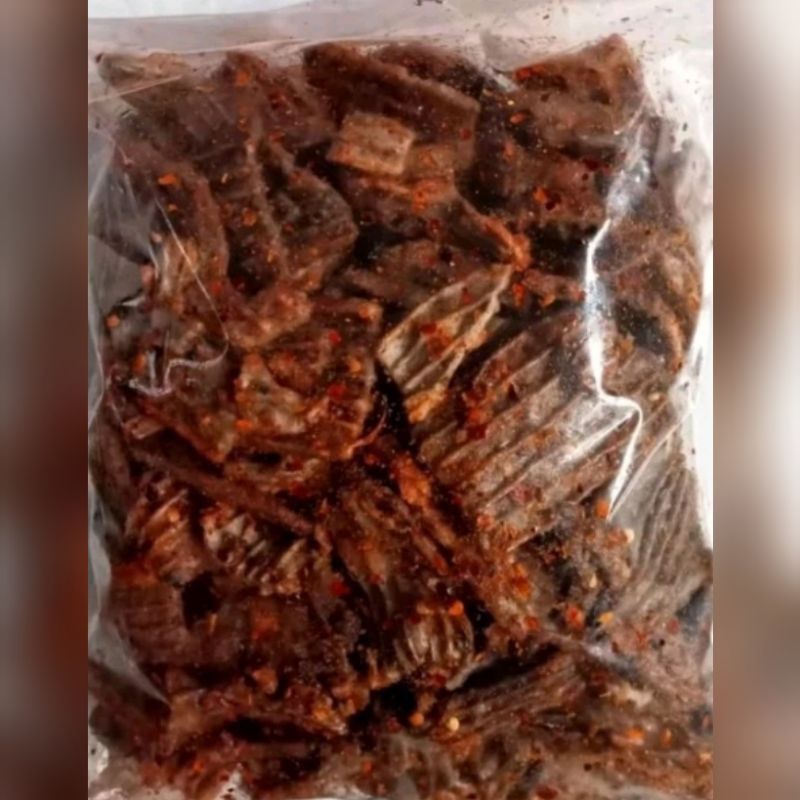 

Kerupuk Jengkol Viral Pedas Daun Jeruk 250g