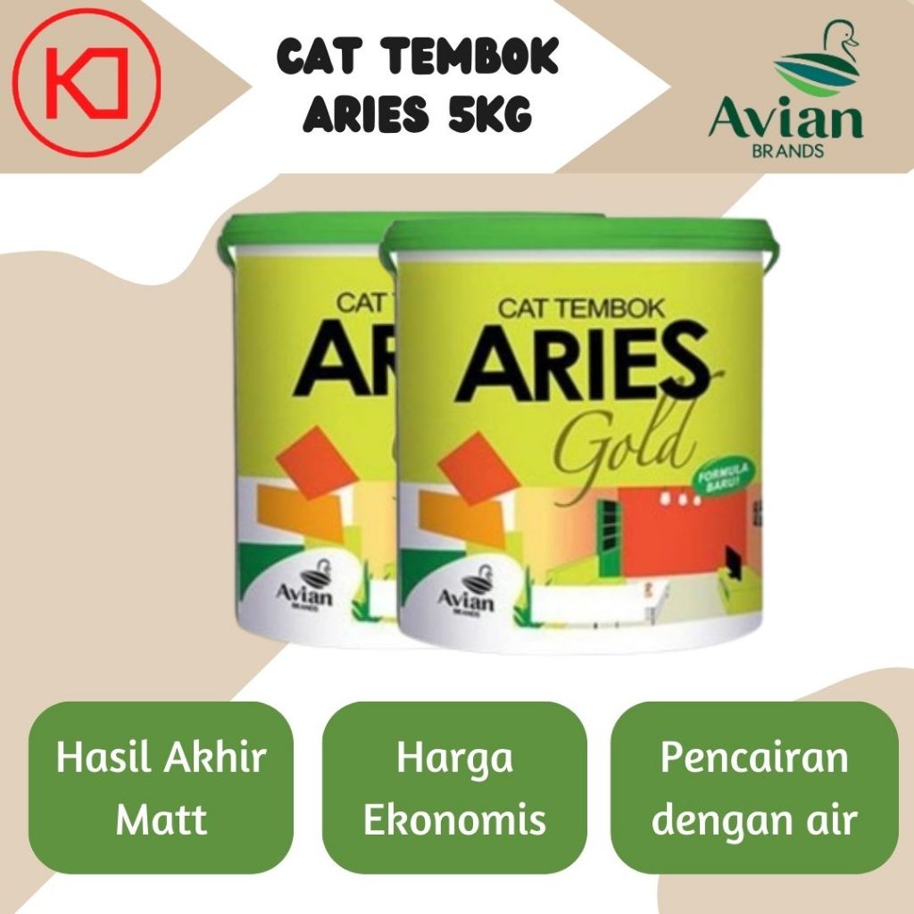 CAT TEMBOK ARIES GOLD 4.5 KG