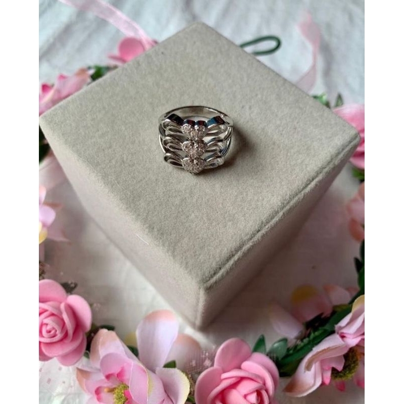 cincin titanium silver mata love