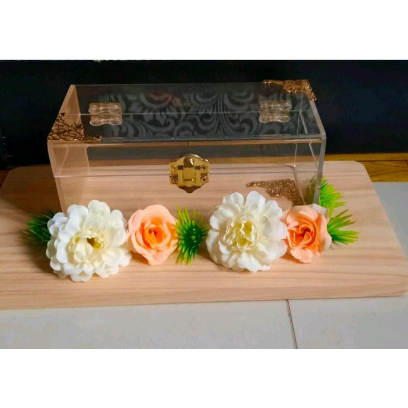 

kotak akrilik mahar uang tempat souvernir dowry box acrylic