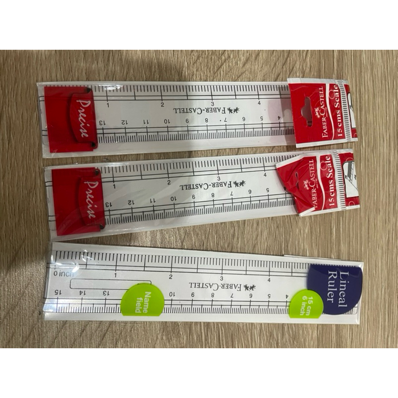 

NEW BUKAN PRELOVED Faber castell penggaris pendek 15cm alat tulis sekolah