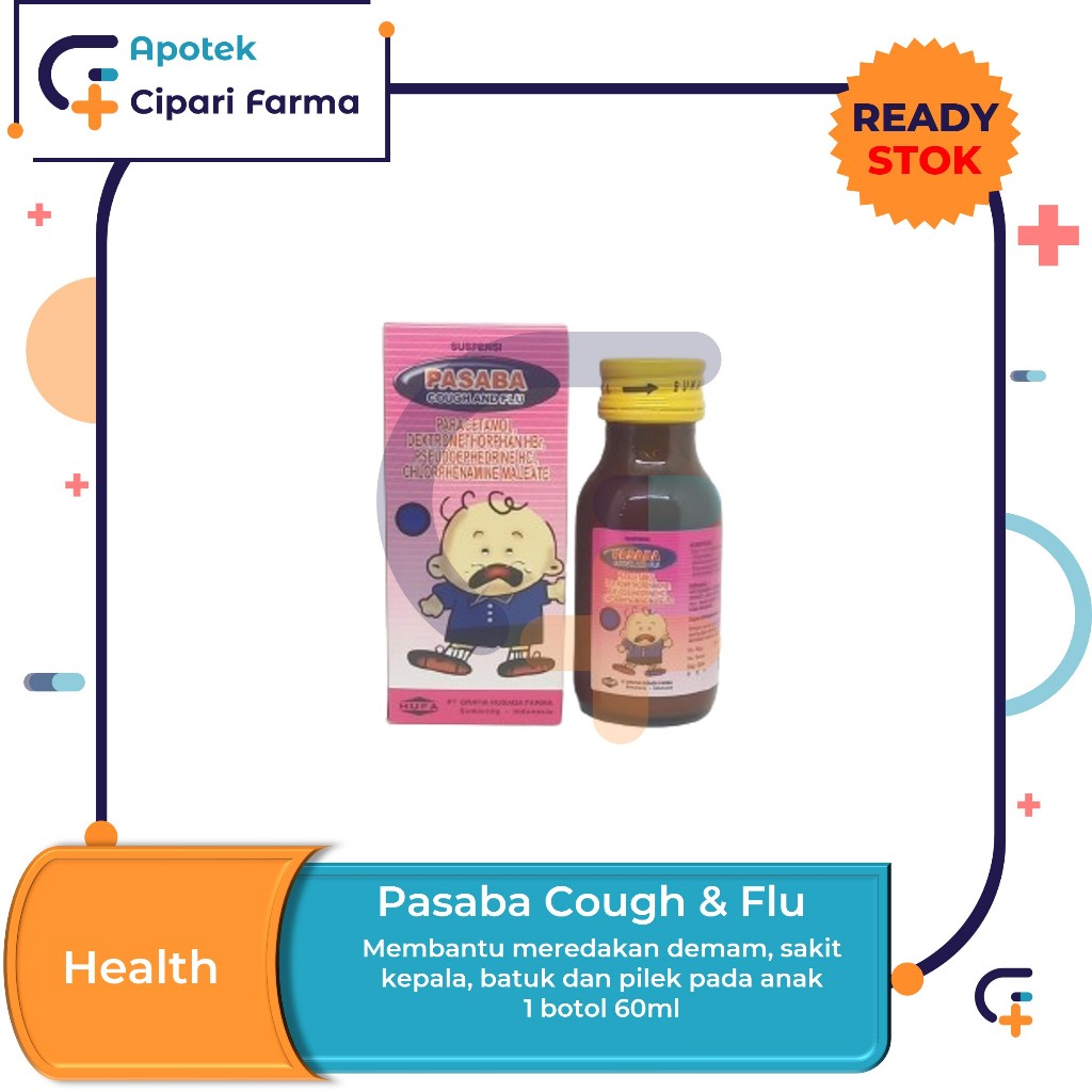 Pasaba Cough & Flu Sirup Obat Pereda Batuk | Demam | Pilek isi 60ml