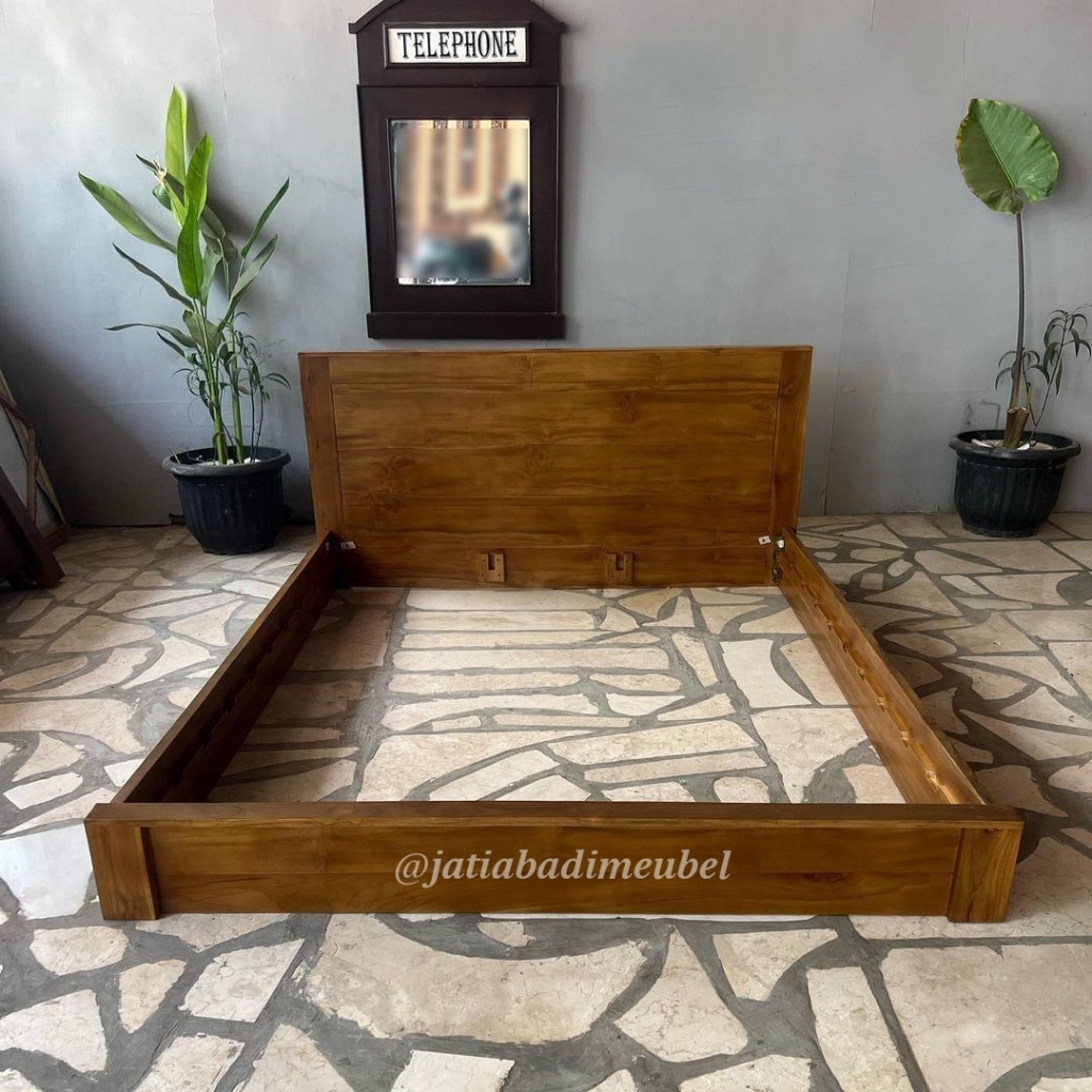 Tempat Tidur Minimalis Kayu Jati, Dipan Divan Ranjang Lesehan Minimalis Jati