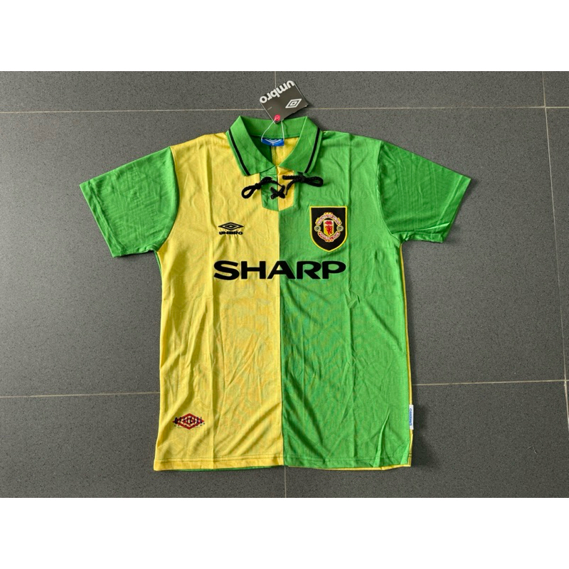 RETRO JERSEY RETRO MU AWAY KUNING HIJAU 1992/1993 GRADE ORI