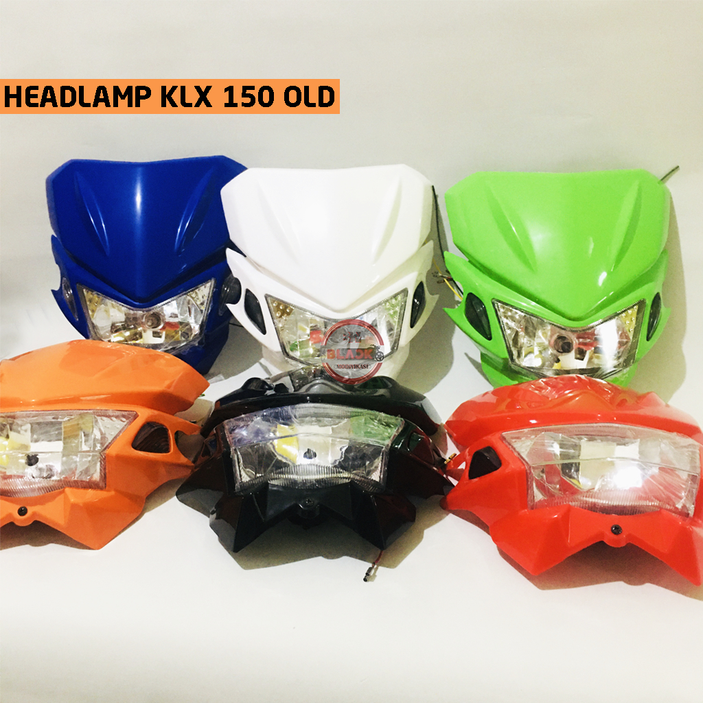 Headlamp KLX 150 Old 2010 Reflektor Batok Lampu Depan Assy + Sein Klx 150 Lama