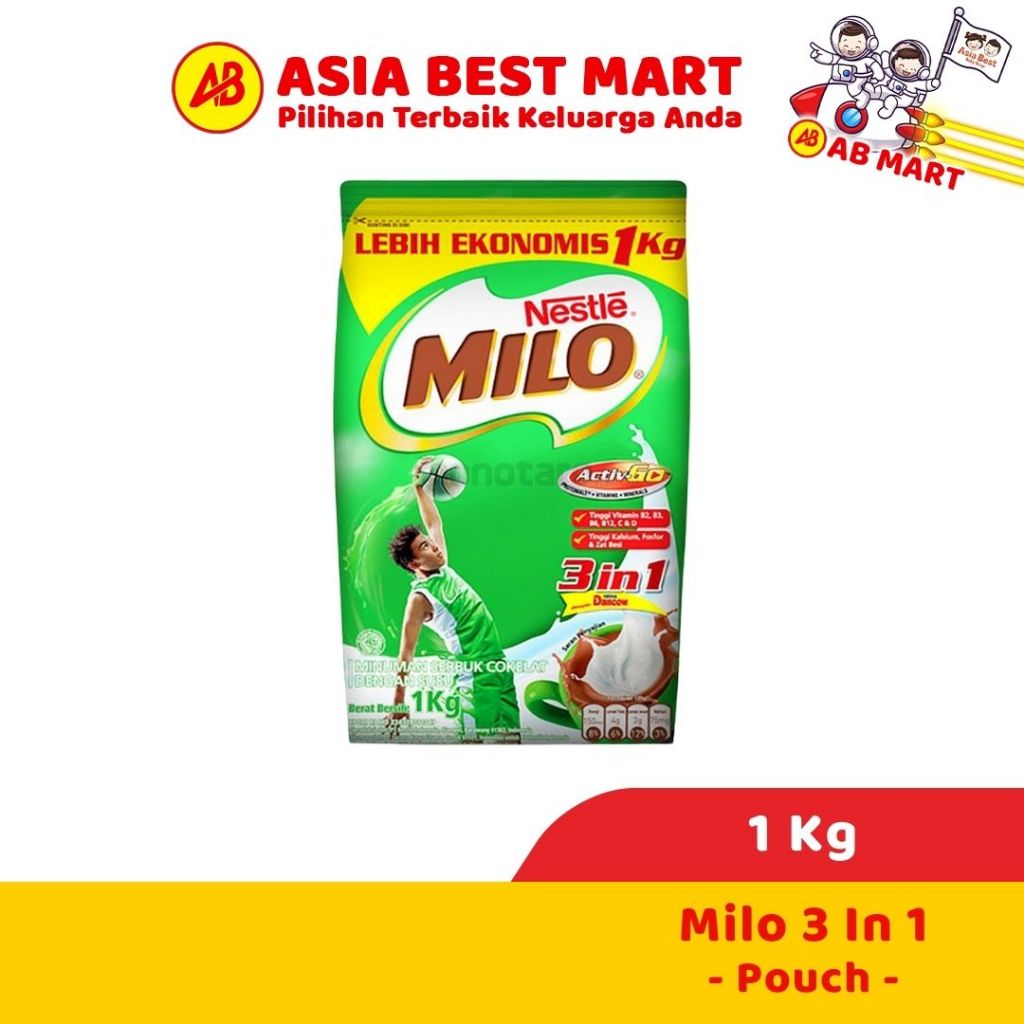 

Milo 3 In 1 Pouch 1 Kg Minuman Malt Coklat