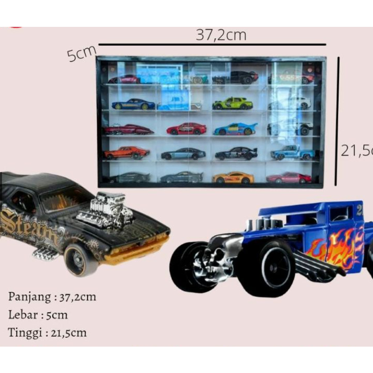 Tempat hotwheels akrilik / rak hotwheels akrilik / Display rak hotweels isi 20