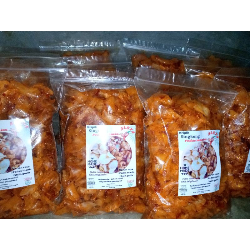 

kripik singkong pedas manis bumbu cramel