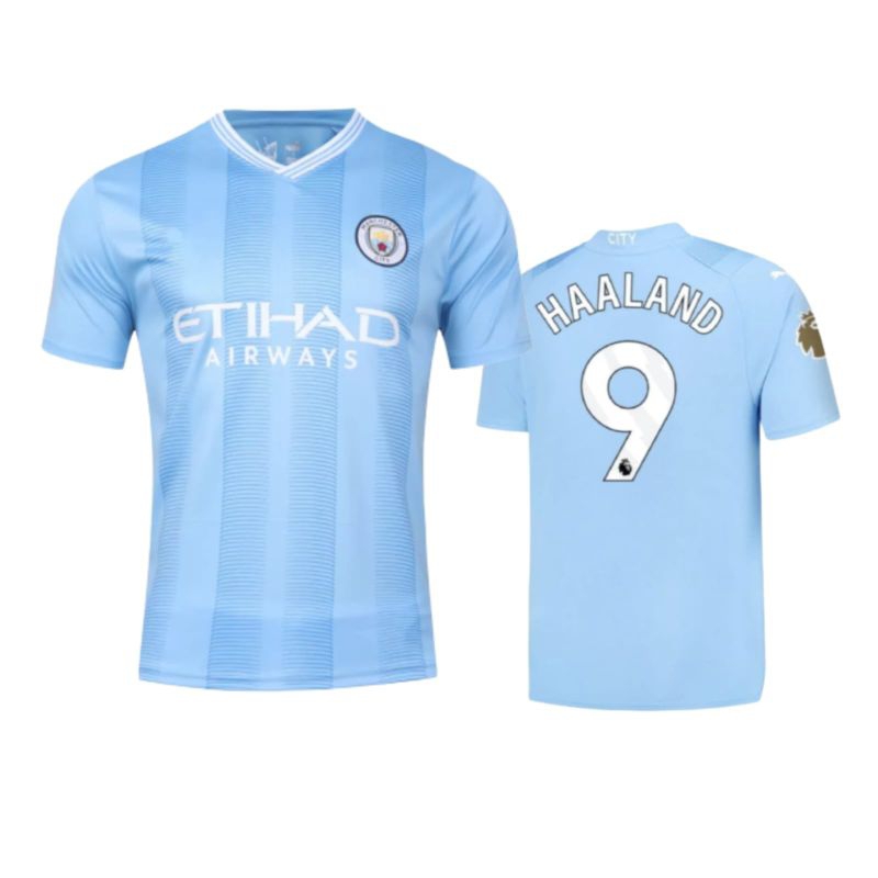 Jersey Baju Bola Anak Haaland Home Musim Terbaru 2024